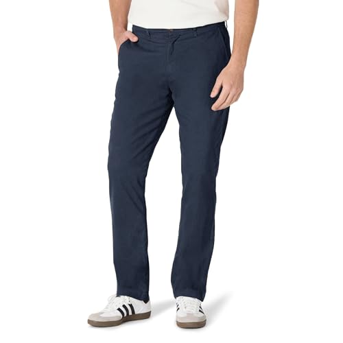 Amazon Essentials Men's Athletic-Fit Broken-in Chino Pant Pants, -Navy, 34W x 32L
