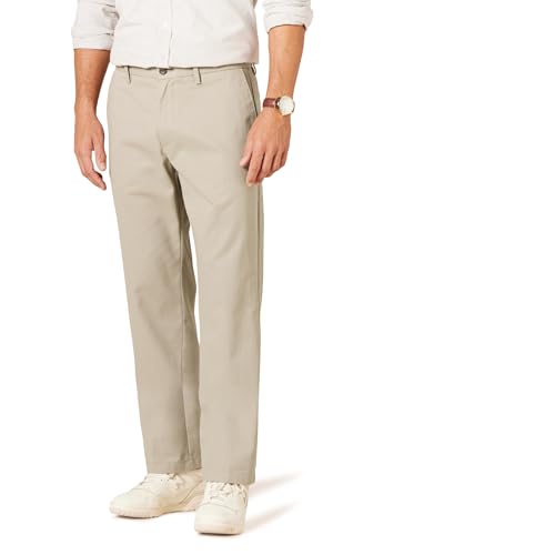 Amazon Essentials Men's Classic-Fit Wrinkle-Resistant Flat-Front Chino Pant, Khaki, 34W x 32L
