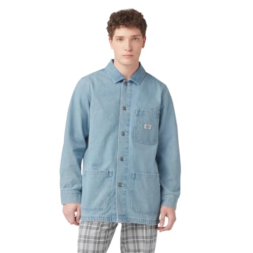 Dickies Men’s Unlined Denim Chore Coat Light Denim X-L