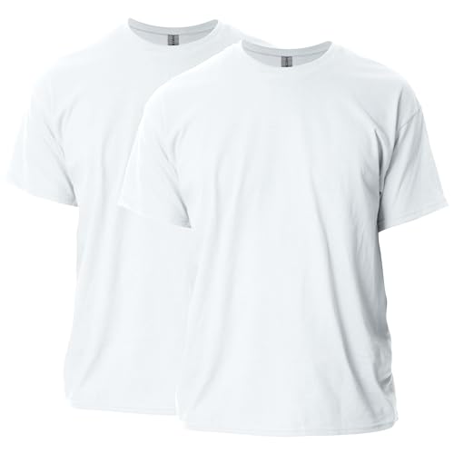 Gildan Adult Ultra Cotton T-Shirt, Style G2000, Multipack, White (2-Pack), 2X-Large