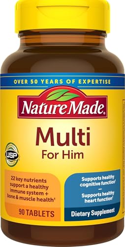 Nature Made Multivitamin for Him, Mens Multivitamin, 90 Tablets