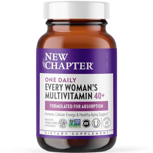 New Chapter Every Woman’s One Daily 40+ - Multivitamin for Women - Supports Immune, Bone, Hormone & Cellular Energy Health* - Non-GMO, Gluten Free, Dairy Free, Vegetarian & Kosher - 48 Tablets