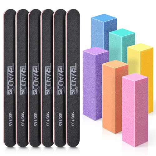TsMADDTs Nail Files and Buffers, Professional Manicure Tools for Nail Care
