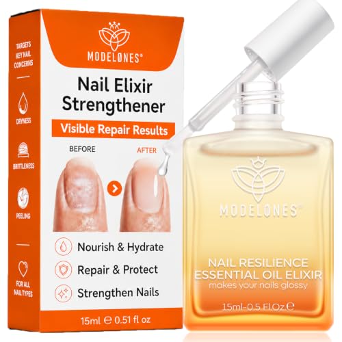 Modelones Nail Strengthener and Growth Oil, Clear Nail Repair Nail Hardener