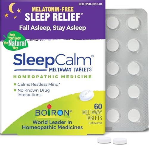 Boiron SleepCalm Sleep Aid for Deep, Relaxing, Restful Nighttime Sleep - Melatonin-Free and Non Habit-Forming - 60 Count