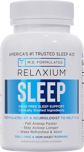 Relaxium Sleep Aid for Adults, 5mg Melatonin, Magnesium Glycinate, 30-Day