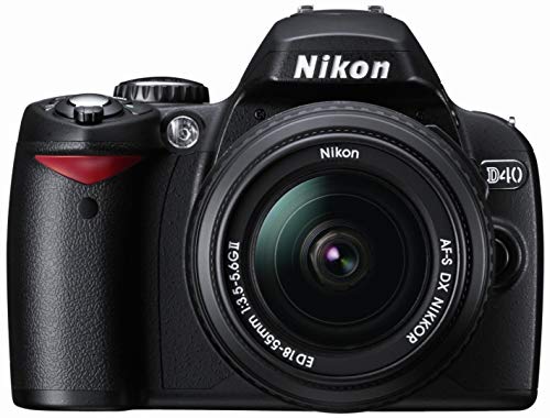 Nikon D40 6.1MP Digital SLR Camera Kit with 18-55mm f/3.5-5.6G ED II Auto Focus-S DX Zoom-Nikkor Lens (Renewed)