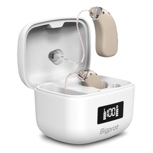 OTC Hearing Aids for Seniors, 2026 Rechargeable Amplifier with Noise Cancelling for Adults, Lightweight Beginner-Friendly Hearing Aids(White)