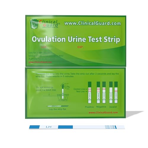 Clinical Guard Pack of 5 Ovulation Test Strips - Accurate Measurement Within 5 min - Ovulation Tests Cost-Effective Fertility Test for Women