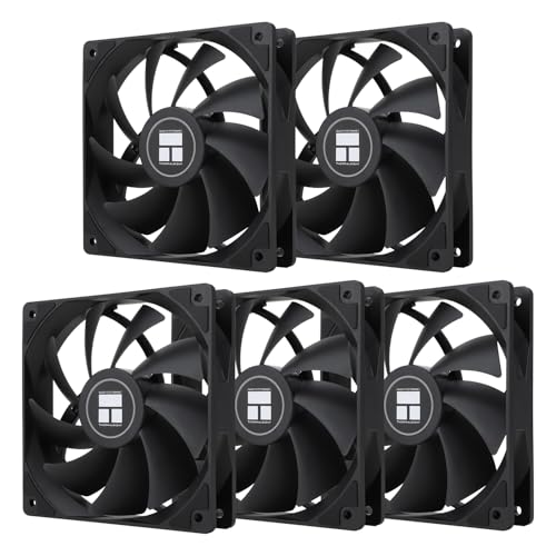 Thermalright TL-C12C X5 CPU Fan,Black Cooling, Fan in The unlit Version，Establish Ties or Contact PC Fan with 1550RPM Speed, 120mm Computer Case Cooler,PWM Control for Case and Liquid Cooler