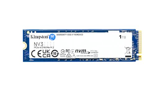 Kingston NV3 1TB M.2 2280 NVMe SSD | PCIe 4.0 Gen 4x4 | Up to 6000 MB/s