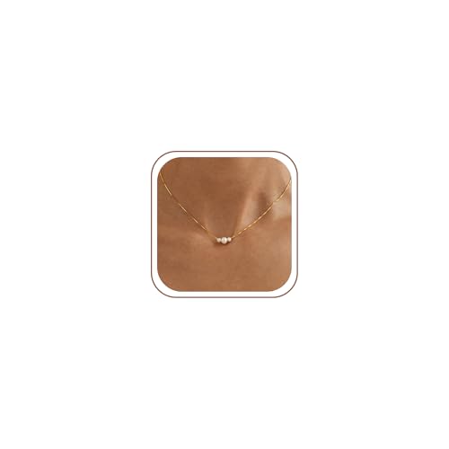Gold Pearl Necklaces for Women Trendy Wedding Bridesmaid Jewelry Gifts