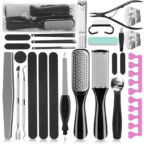 36 in 1 Pedicure Kit, Stainless Steel Foot Care Kit with Foot File