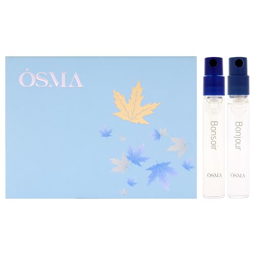 Osma Set by Osma for Unisex - 2 Pc Mini Gift Set 2ml Bonsoir Parfum Spray, 2ml Bonjour Parfum Spray