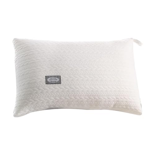 Soft Pillows for Sleeping, Fluffy Soft Hotel Quality Hotel Pillows with Zipper,Washable Feather Supportive Bed Pillow for Bedding Indoor Home Sleeping Back Stomach Sleepers Bedroom