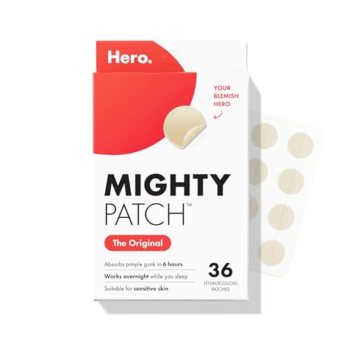 Mighty Patch Hero Cosmetics Original Nighttime Acne Pimple Patches, 36 Ct