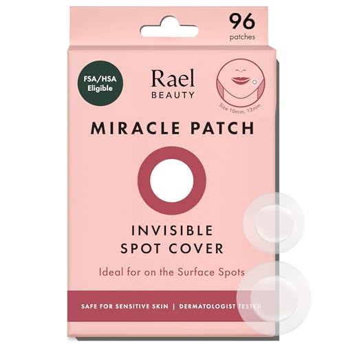 Rael Miracle Invisible Spot Cover Hydrocolloid Acne Pimple Patches (96 Ct)