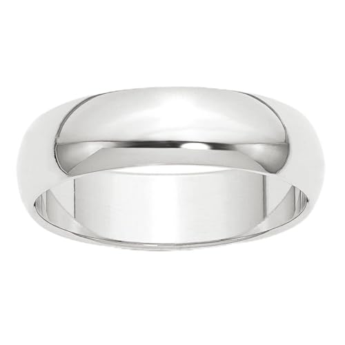 Jewelry Stores Network Solid Platinum Engagement Ring for Women and Men, Size 10, 6 mm Classic Polished Wedding Band, Comfort Fit Wedding Bands for Couples, Perfect for Marriage and Special Occasions
