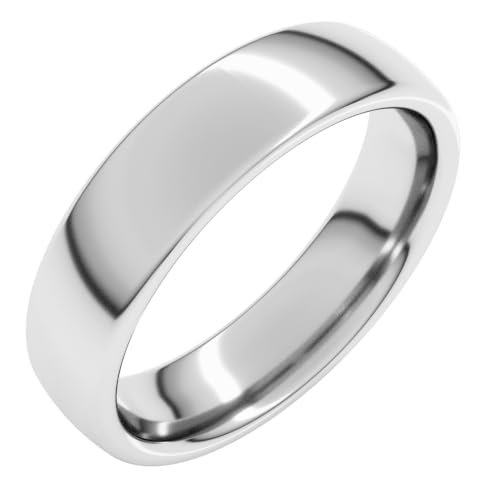 Platinum 5 mm European Style Comfort Fit Wedding Band Size 8