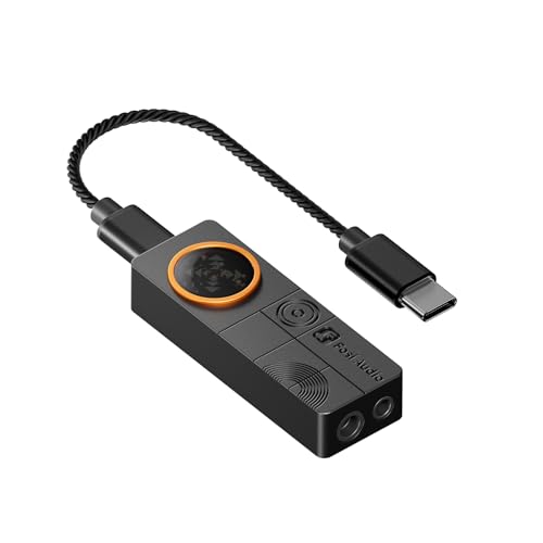 Fosi Audio DS3 USB-C DAC HiFi Amp Dongle, Portable Headphone Amplifier with 7.1 Spatial Audio, ES9039Q2M XMOS Powered, DSD512, 3.5mm Single 4.4mm Balanced for PC/Phone/ PS5/ Switch Black