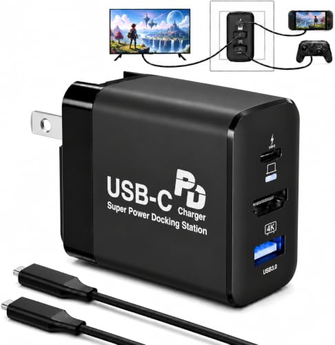 PORTHOLIC for Nintendo Switch 2 Dock,4K@120Hz HDMI,60W PD Fast Charging