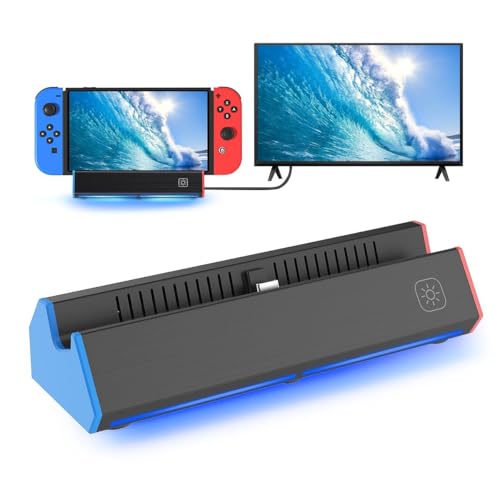 iPLYGAM Portable TV Switch Dock Station for Nintendo Switch1/OLED