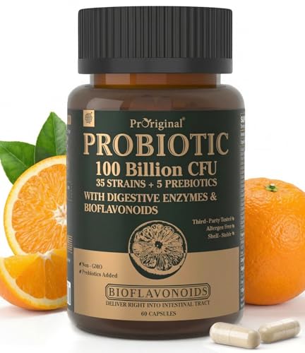 Probiotics for Men and Women, 100 Billion CFU & 35 Strains, 60 Capsules