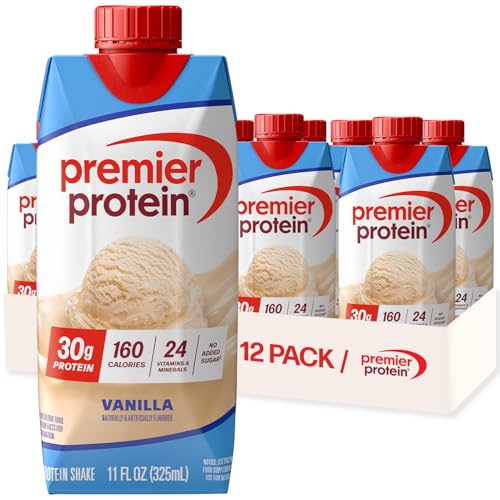 Premier Protein Shake, Vanilla, 30g High Protein, 12 Pack