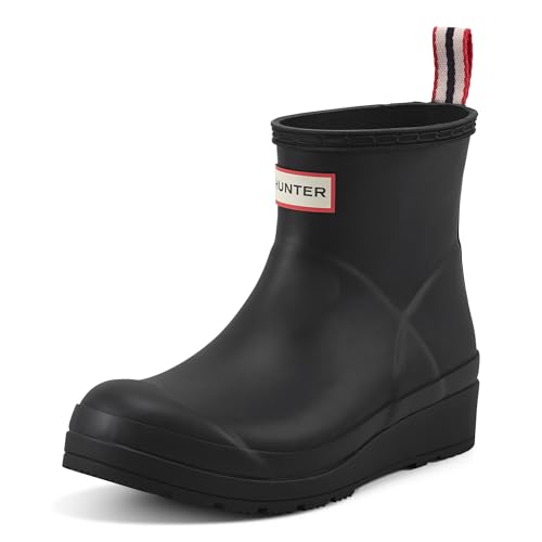 Hunter Women's Play Short Rain Boot, Black, 9