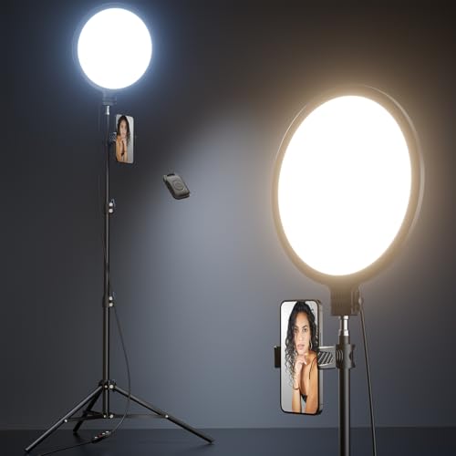 Weilisi 10.2" Ring Light with 69" Tripod Stand and Phone Holder Kit