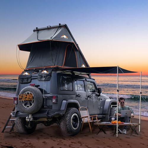 Adventurer Pro Rooftop Tent Hard Shell, 2-3 Person Aluminum Roof Top Tent