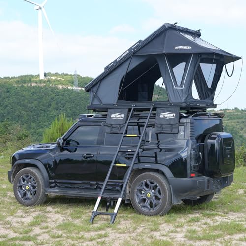 Rooftop Tent Hard Shell with Winter Insulation,Aluminum Pop Up Roof Tent