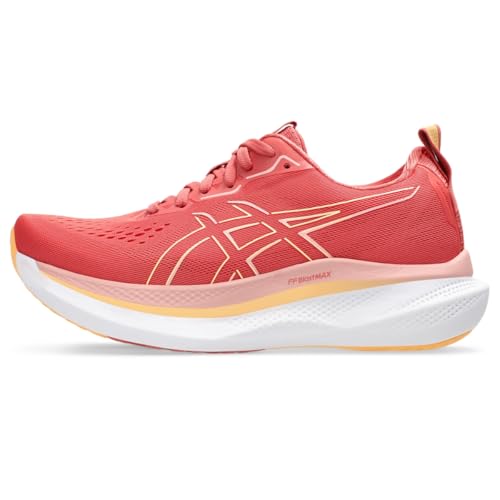 ASICS Women's GLIDERIDE MAX Running Shoe, 8, Dark Pink Clay/Orange Glow