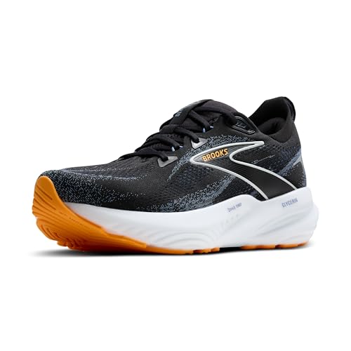 Brooks Men’s Glycerin 22 Neutral Running Shoe - Black/Country Blue/Orange Pop - 12 Medium