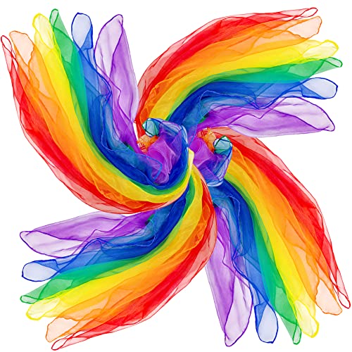 AIVIAI Juggling Scarves for Kids Play 24 Pcs Dance Music Scarfs