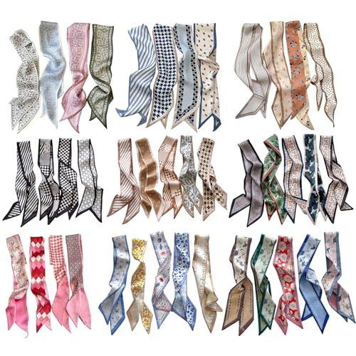RFQMNO 40 Pcs Purse Scarf - Versatile Bag Decoration & Hair Accessory