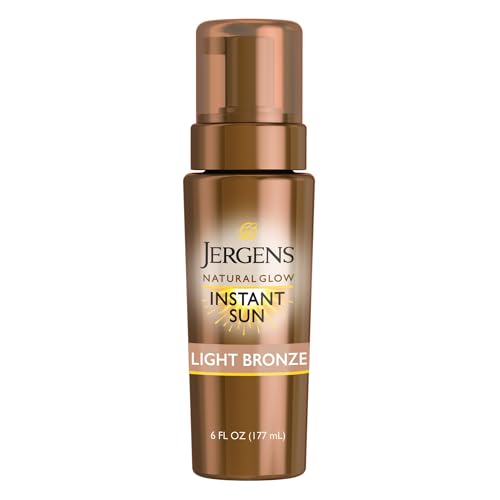 Jergens Natural Glow Self Tanner Mousse, Light Bronze Tan, 6 fl oz