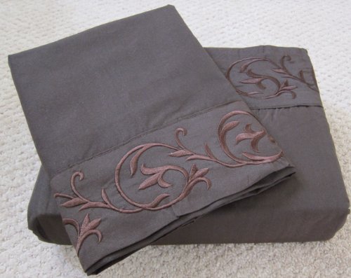 Regency Luxury Microfiber Embroidered Full Sheet Set