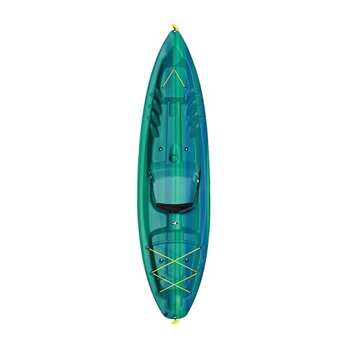 Pelican Sentinel 100X - Recreational Sit on top Kayak - Fade Blue Yellow - Lightweight - Ergoform Backrest - 10 ft