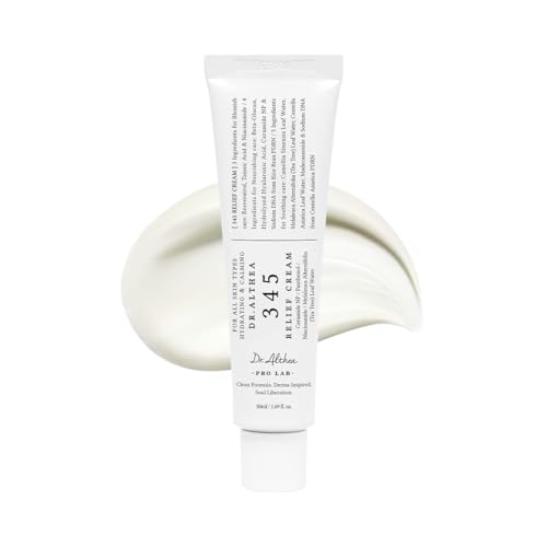 Dr.Althea 345 Relief Cream | PDRN & Hyaluronic Acid for Hydration, Blemish Care | Post-Acne Face Moisturizer with Centella & Niacinamide | Korean Vegan Skincare, 1.69 Fl Oz (Ver.2 - Pack of 1)