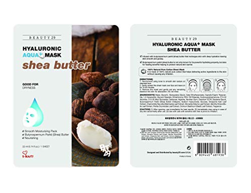 BEAUTY29 Hyaluronic Aqua Plus Essence Full Face Facial Sheet Mask (Shea Butter)