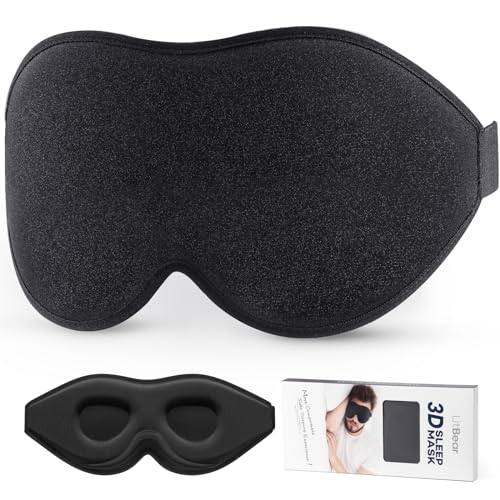 LitBear Sleep Mask for Side Sleeper Women Men, Eye Mask for Sleeping