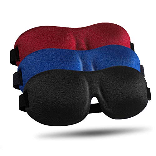 LKY DIGITAL Sleep Mask for Side Sleeper 3 Pack, Blackout 3D Eye Mask
