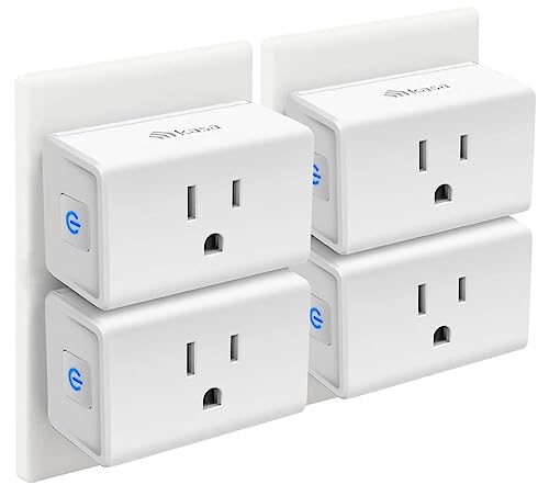 Kasa Smart Plug Mini 15A, Smart Home Wi-Fi Outlet Works with Alexa, Google Home, No Hub Required, UL Certified, 2.4G WiFi Only, 4-Pack(EP10P4) , White