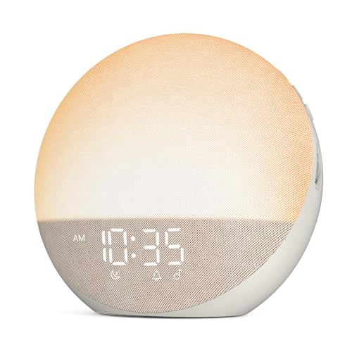 Odokee Sunrise Alarm Clock White Noise Machine: Natural Wake Up Light