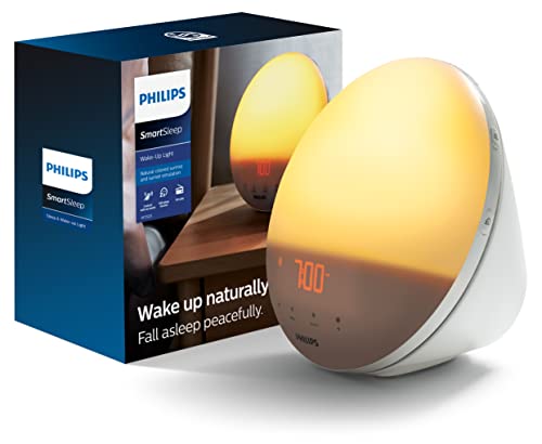 Philips SmartSleep Wake-up Light, Colored Sunrise and Sunset Simulation, HF3520/60