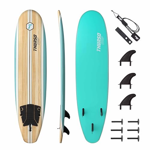 THURSO SURF Aero 7ft Soft Top Foam Surfboard for Beginner Adults and Kids Lightweight Shortboard for Surfing Beach Fun and Water Sports – Durable, Stable, and Easy to Ride for All Levels Surfers