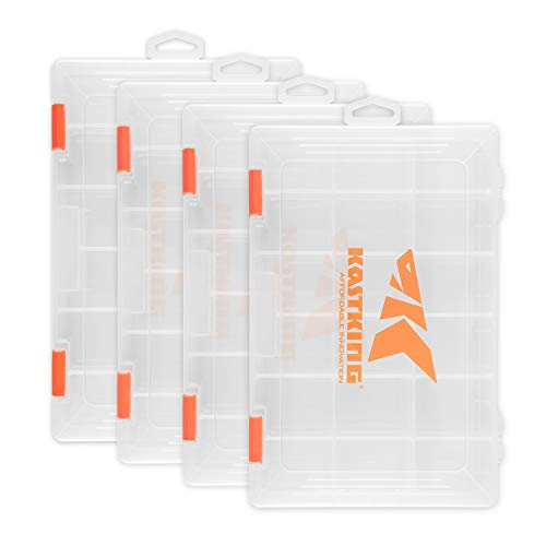 KastKing Utility Tackle Boxes, 3600 4 Pack Fishing Tackle Trays Organizer