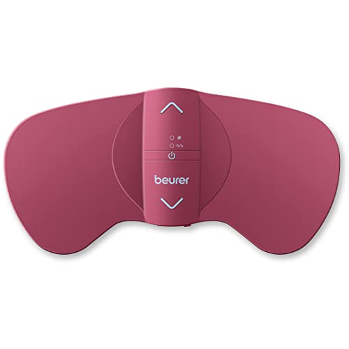 Beurer EM50 TENS Unit & Heating Pad, Portable Period Cramps Pain Relief, Rechargeable, Auto Shut-Off, 15 TENS Levels, for Fast Heating, Drug-Free Menstrual or Lower Back Pain Relief, FSA-HSA
