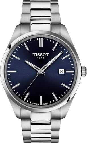 Tissot PR 100 40mm, Swiss Quartz Watch for Men, Stainless Steal Case, Blue Dial, T1504101104100